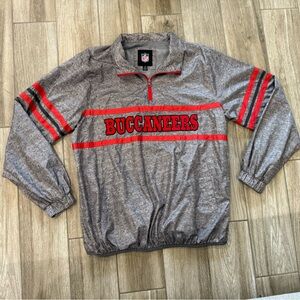 NFL Tampa Bay Buccaneers Bucs Gray and Red Windbreaker Large